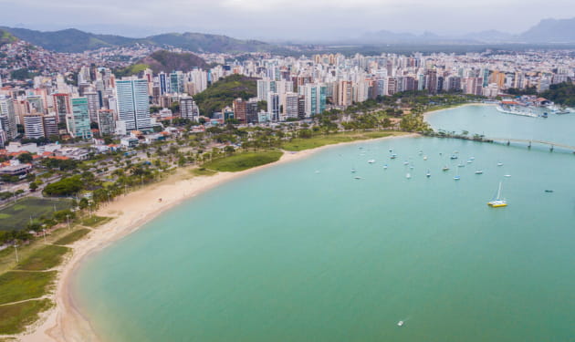 Lugares baratos para viajar no Brasil: vista de Vitória
